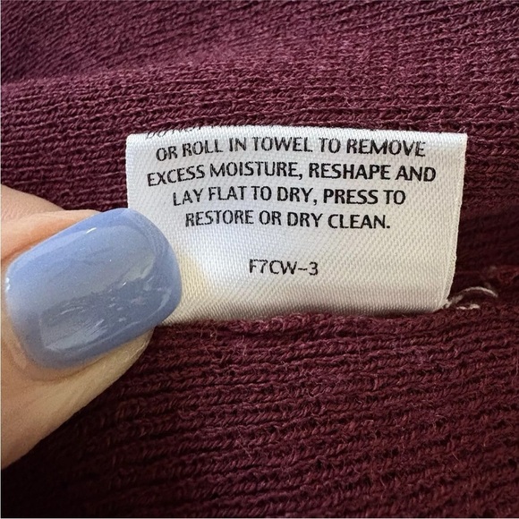 Eileen Fisher Women’s Maroon 100% Wool Knit Pencil Skirt Size 1X (149) FLAWS - Picture 5 of 7